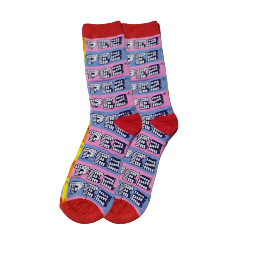 3/$25 Crazy Socks Pez Candies Fun Print Novelty Crew Socks for Men